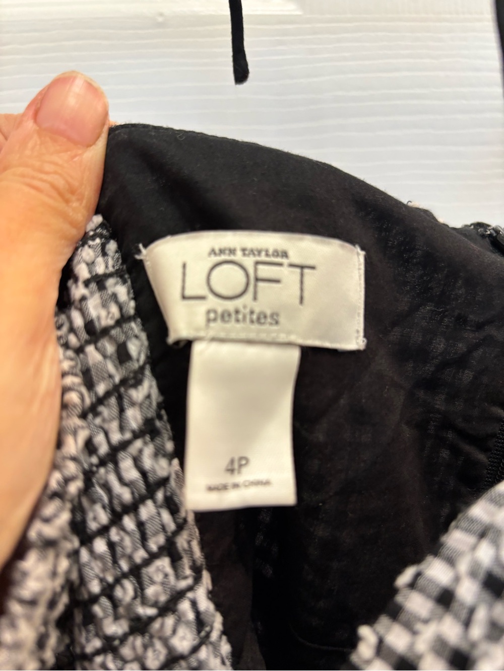 LOFT Black and White Strapless A-Line Dress - Picture 5 of 6